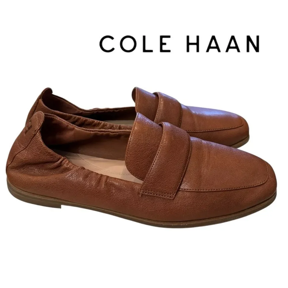 Cole Haan Women's Trinnie British Tan Soft Leather Loafers 7.5